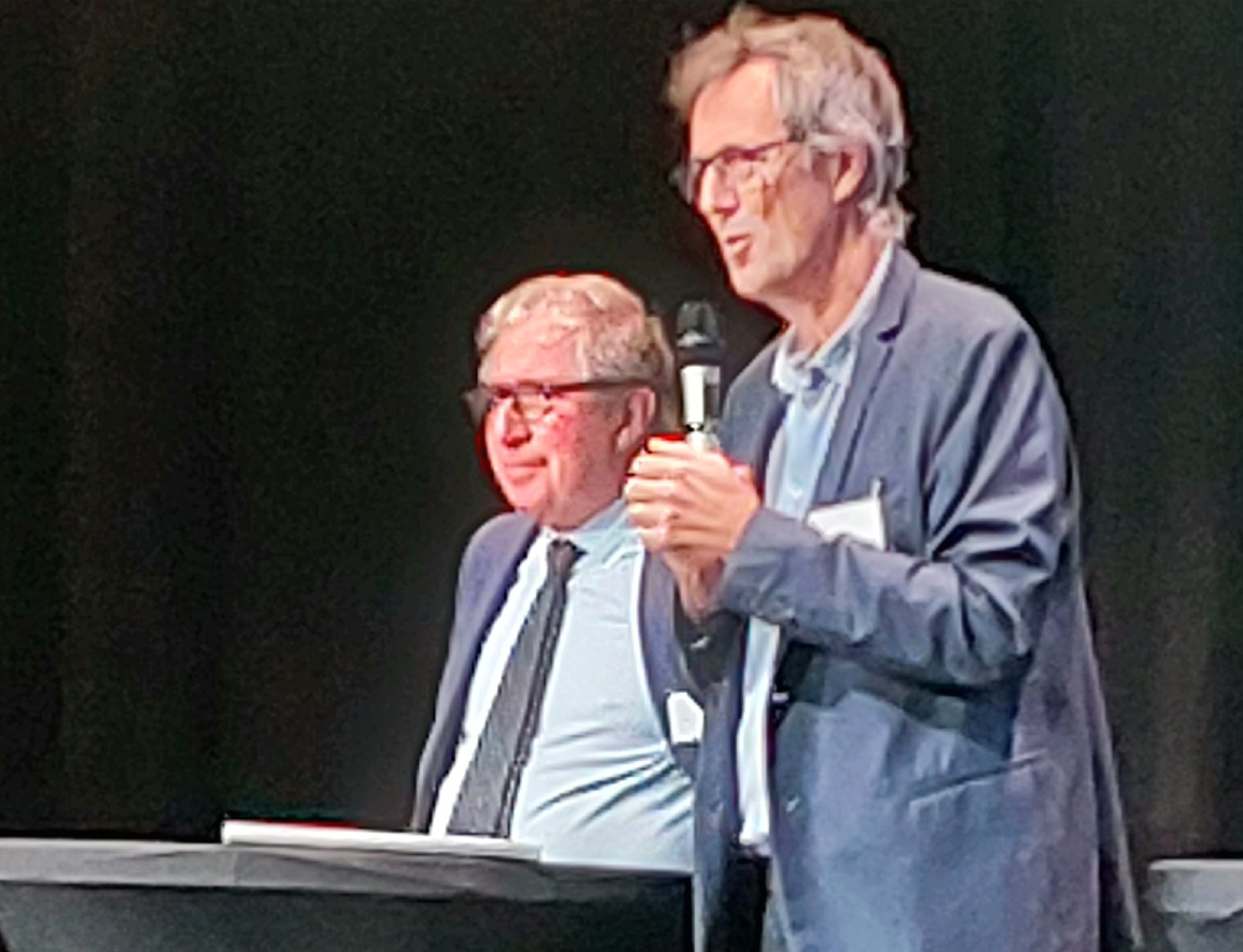 Le Pr Laurent Schmitt, Président de la CRSA et le Dr Jean-Jacques Morfoisse , Conseiller à la Direction générale de l'Agence Régionale de Santé Occitanie (ARS) 